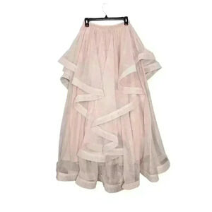 Speechless Blush Pink Ruffled Tulle Mini Skirt